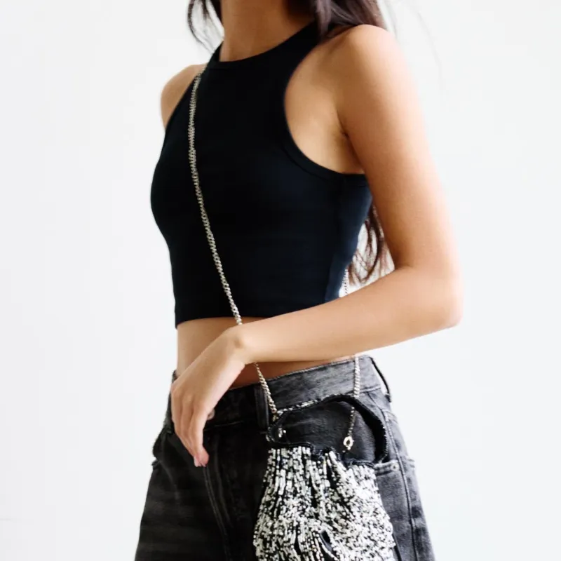 Bolso bandolera abalorios 