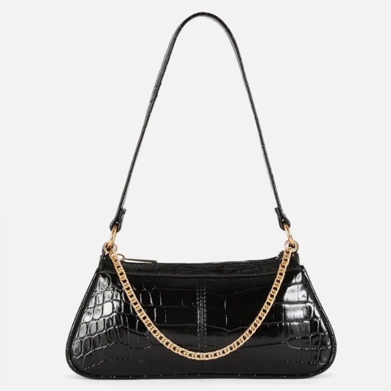 Bolso bandolera extra brillante cadena dorada 