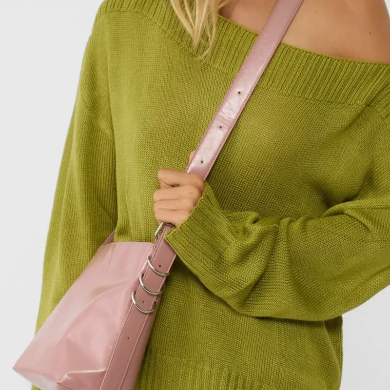 Bolso con asa ajustable rosa 