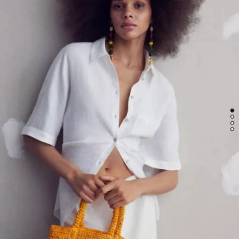 Bolso naranja tejido 