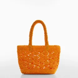 Bolso naranja tejido 
