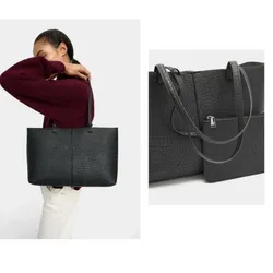 Bolso negro con estuche pequeño
