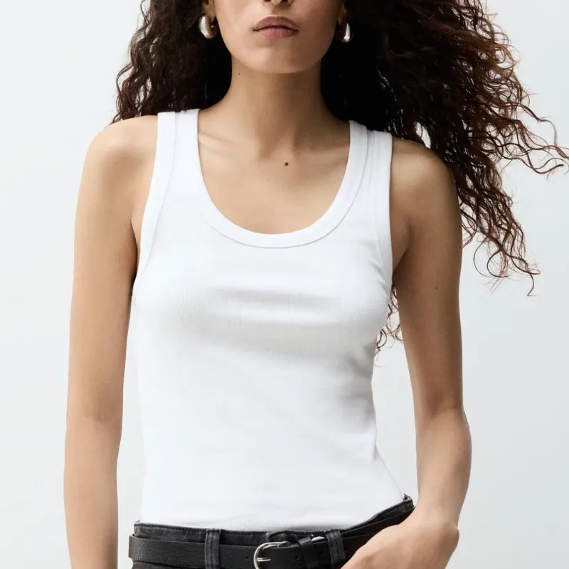 Camiseta blanca espalda nadadora 