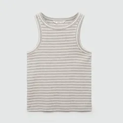 Camiseta gris de rayas