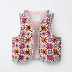 Chaleco de flores de colores