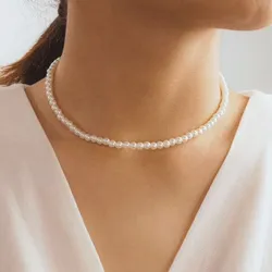 Collar perlas blancas 