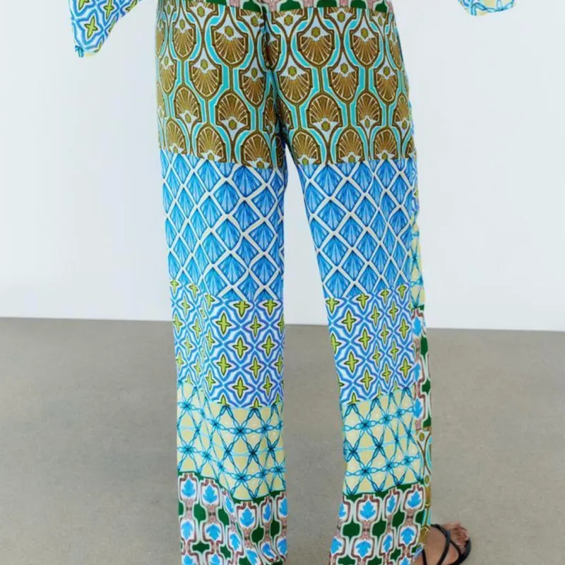 Conjunto estampado azul