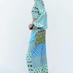 Conjunto estampado azul