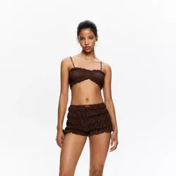 Conjunto marrón de puntos 