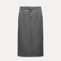 Falda larga gris 