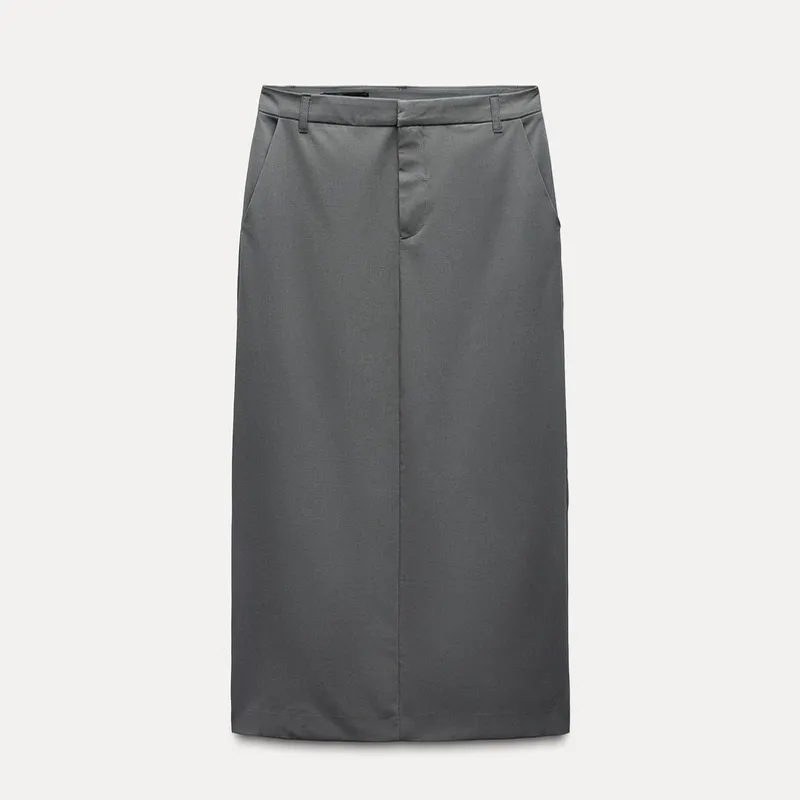 Falda larga gris 