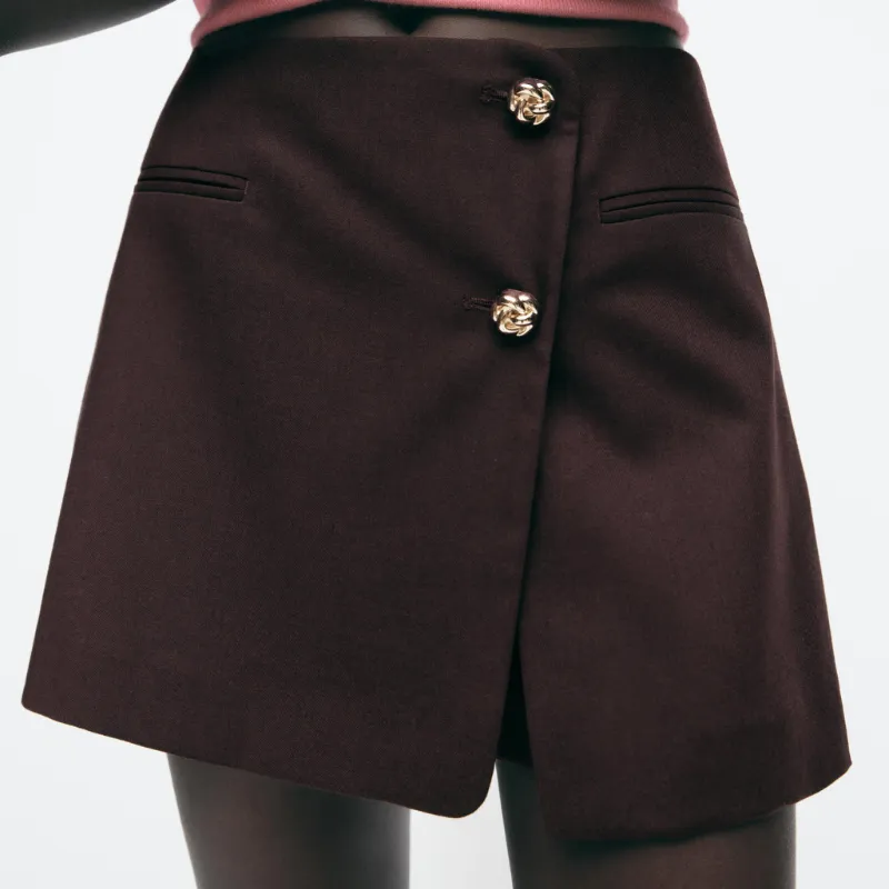 Falda pantalón asimétrica