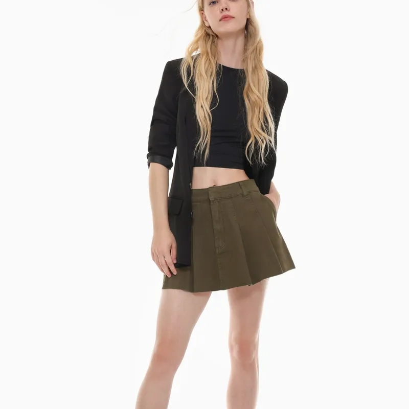 Falda verde mezclilla 