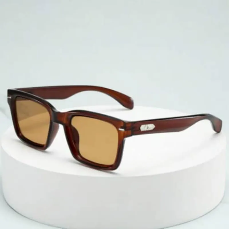 Gafas cristal claro detalle dorado 