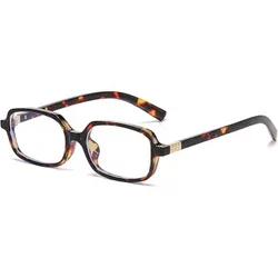 Gafas cuadradas animal print cristal transparente 