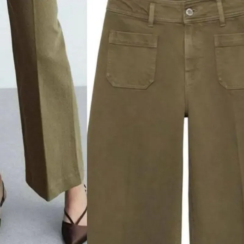 Jeans Bolsillos Verde