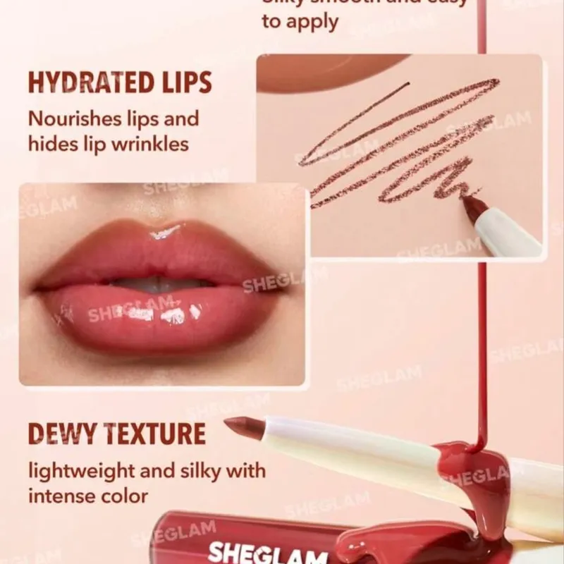 Lip set 2 en 1 (Delineador de labios + Gloss)