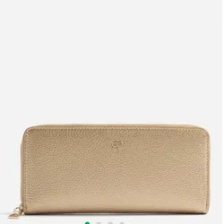 Monedero con cremallera dorado