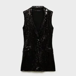 Mono de lentejuelas negro