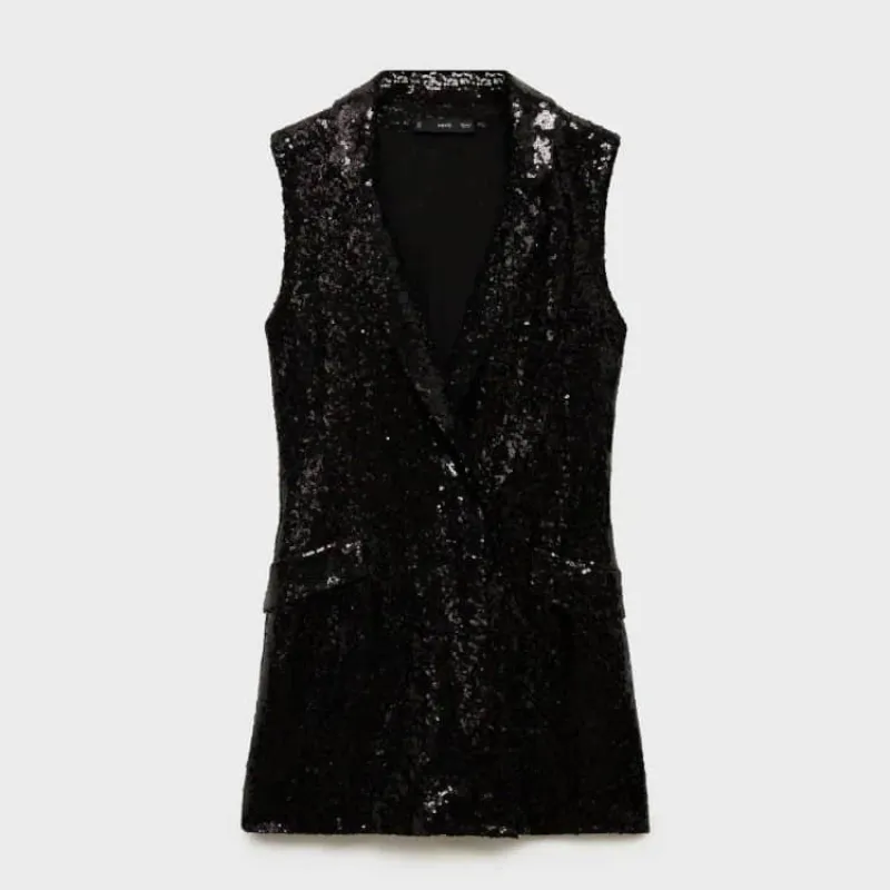 Mono de lentejuelas negro