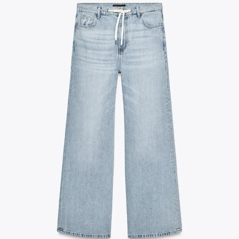Pantalón ajustable cordón blanco