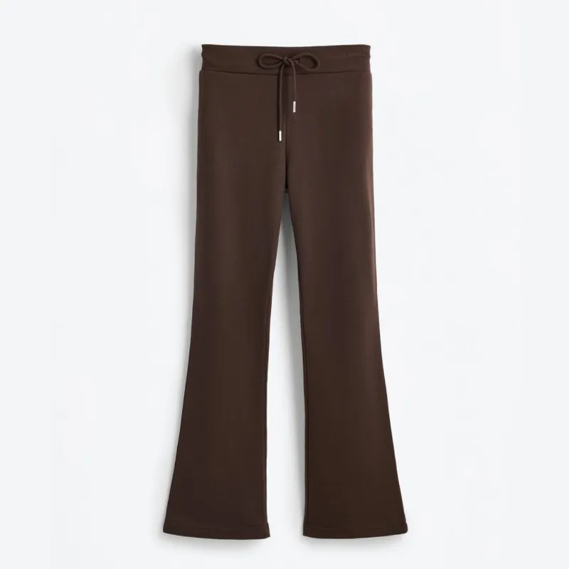 Pantalón chándal flaire marrón 