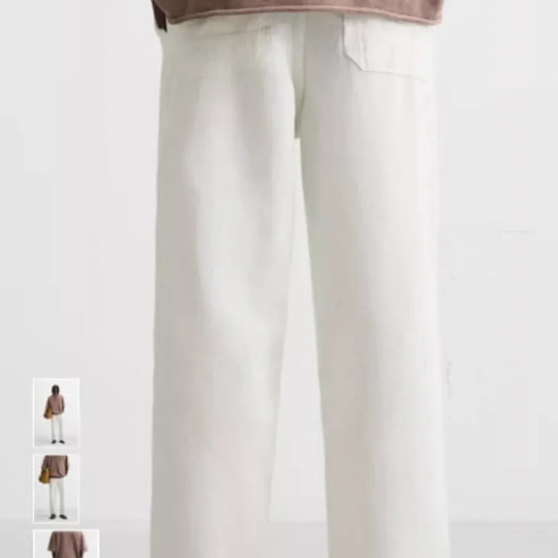 Pantalón de lino blanco