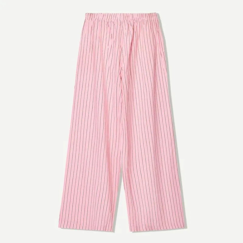 Pantaloneta rosa de listas 