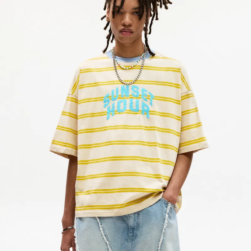 Pullover amarillo de listas 