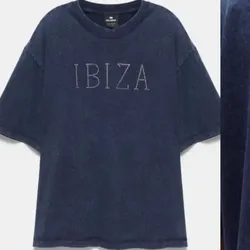 Pullover azul con cartel Ibiza