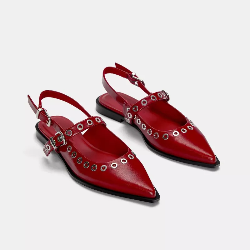 Puntifinos con ojuelos rojo vino 