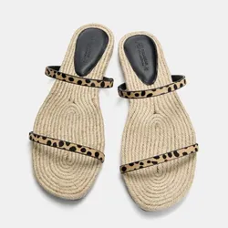 Sandalias tira de animal print 