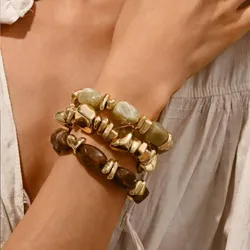 Set de Brazaletes cuentas de resina