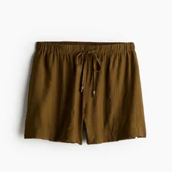 Short de tela carmelita 