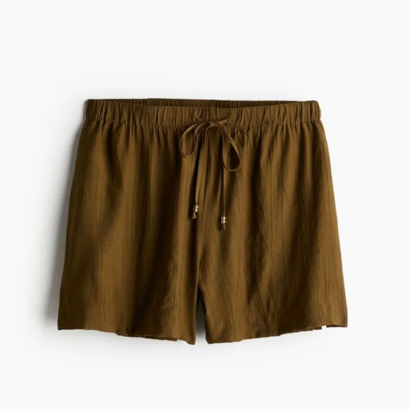 Short de tela carmelita 