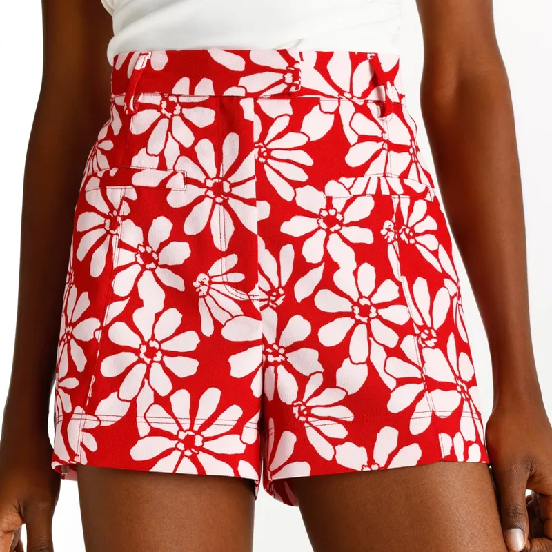 Short estampado de tela 