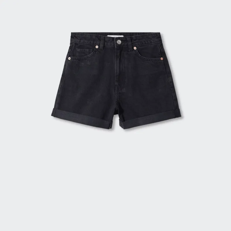 Short negro dobladillo 