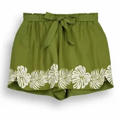 Short verde hojas 