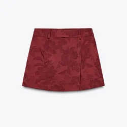Falda pantalón cruzada jacquard