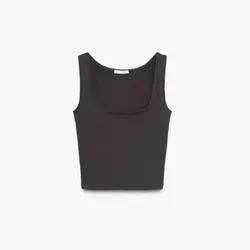 Top básico negro gastado 