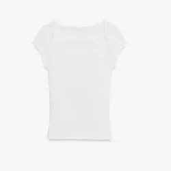 Top blanco corte recto 