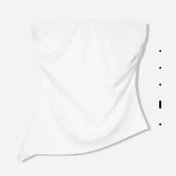 Top blanco strapless pico