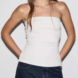 Top blanco strapless