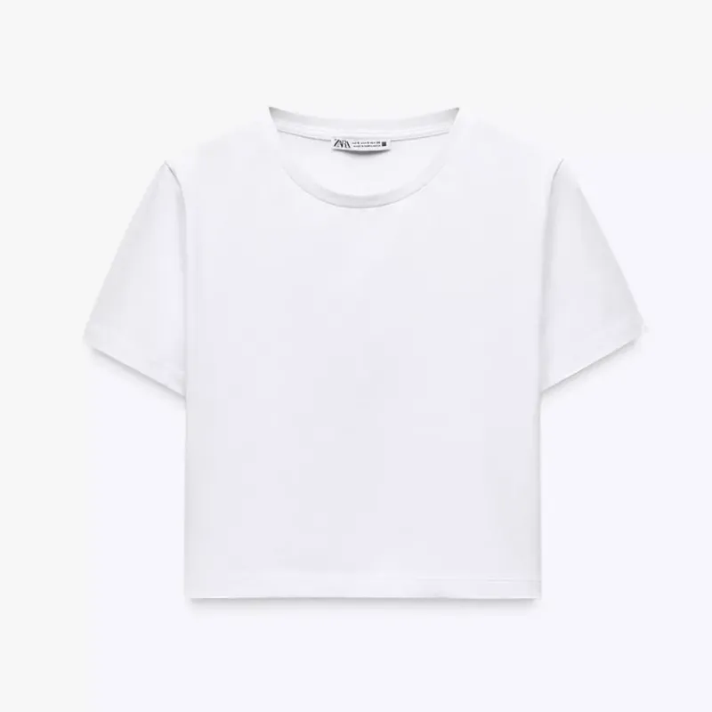 Top Cropped blanco
