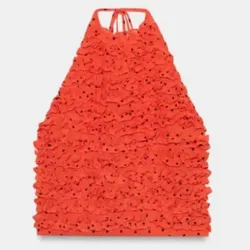 Top naranja con lunares