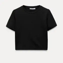 Top negro básico COTTON