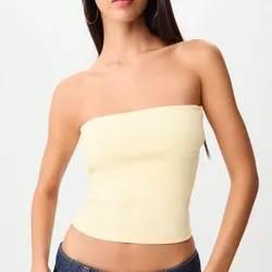 Top strapless amarillo