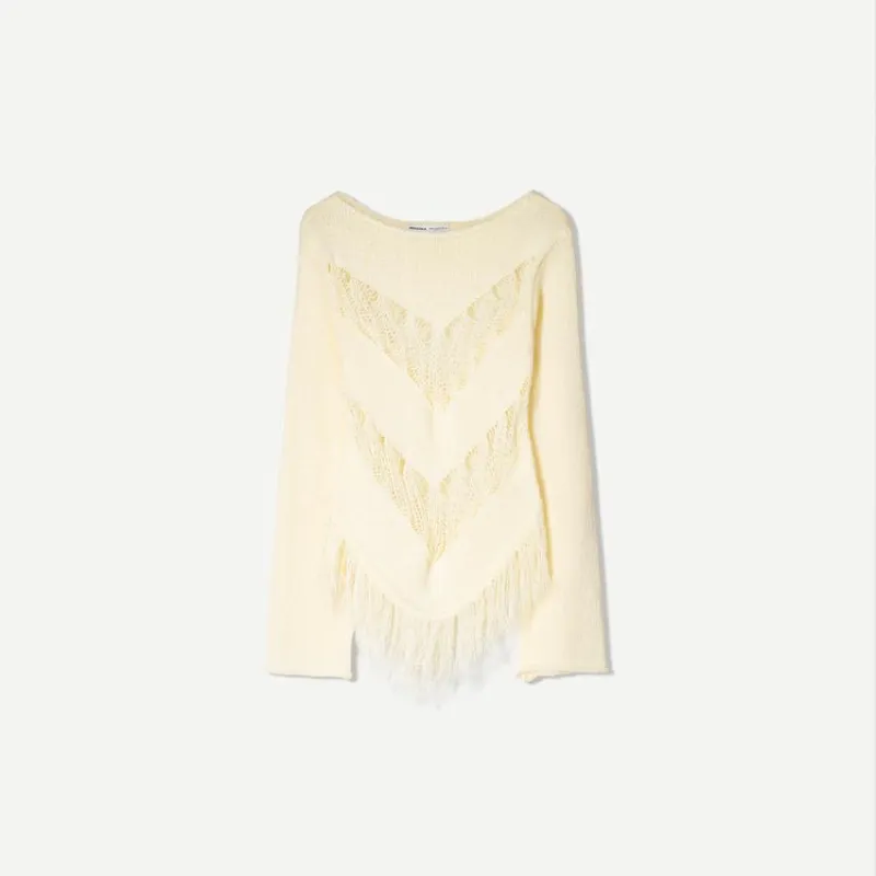 Top tejido blanco