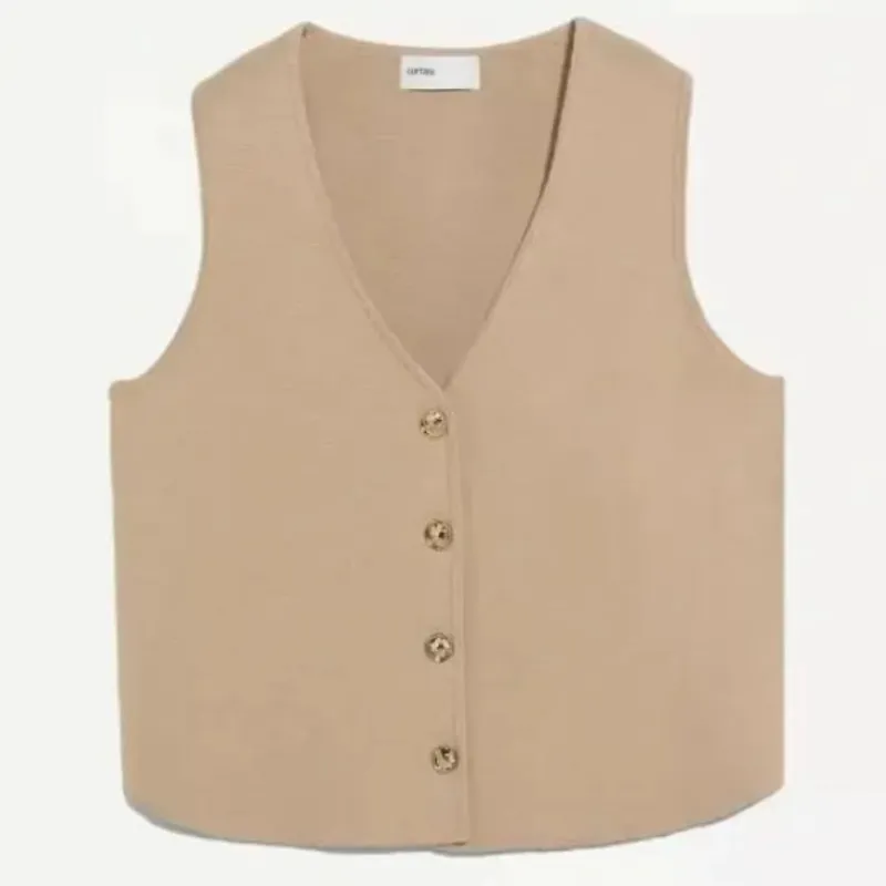 Top tipo Chaleco Beige