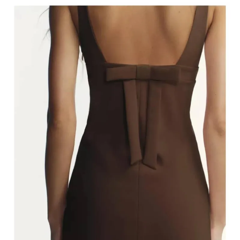 Vestido carmelita lazo